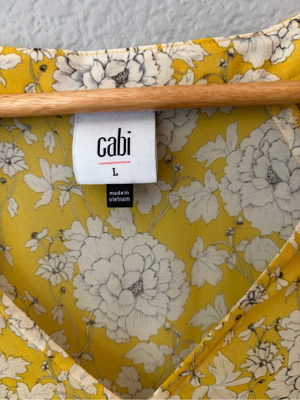 CAbi Yellow Floral V-Neck Tunic - Picture 2 of 5